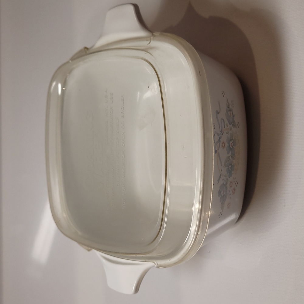 (#1)  Corningware p-43-B 700ml  country cornflower with lid  basket blue flowers